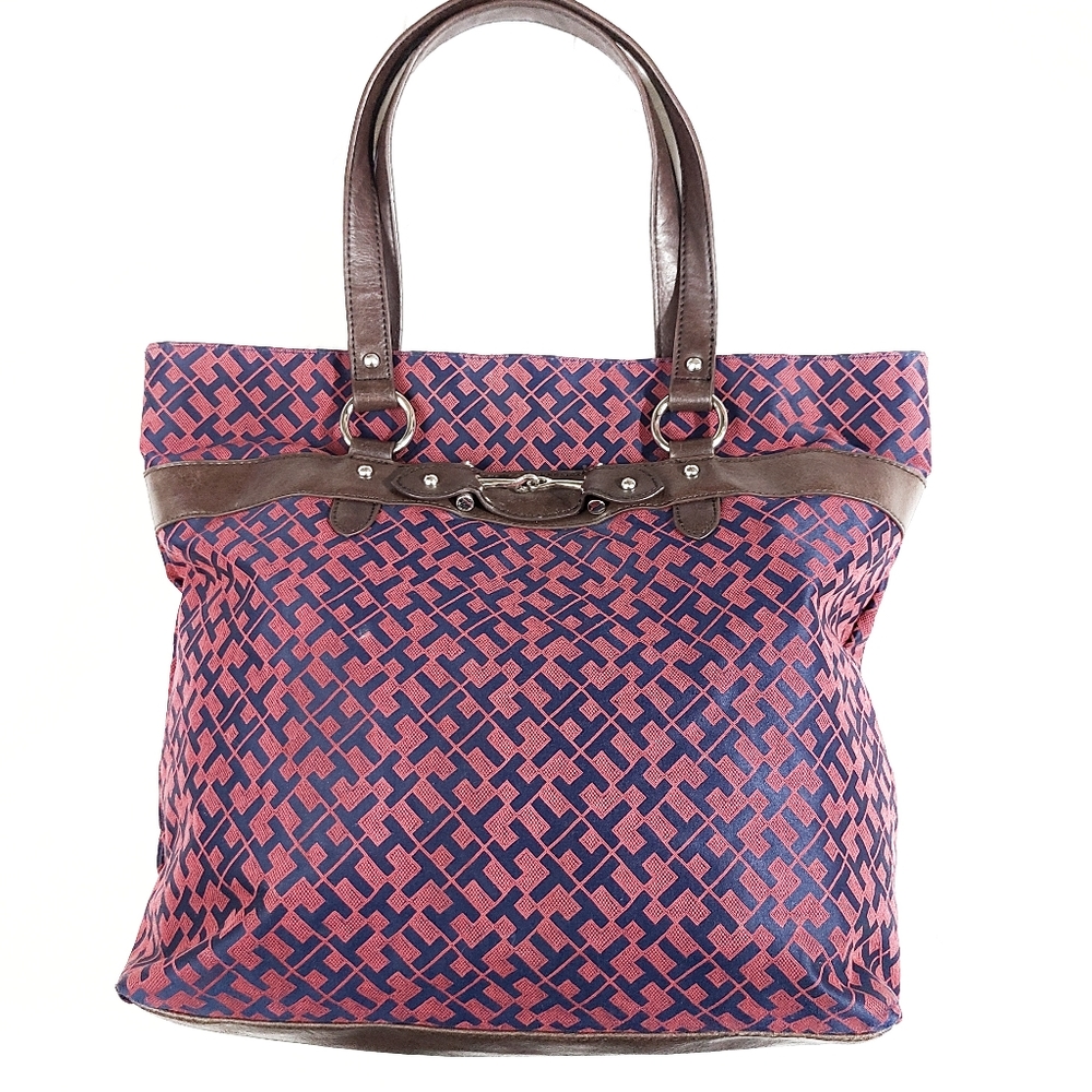 Tommy Hilfiger Signature Red/Navy Blue Tote Bag